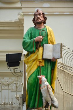 MANILA, PH - OCT. 5: Minor Basilica of the Black Nazarene or also known as Quiapo church statue figure on October 5, 2019 in Manila, Philippines.