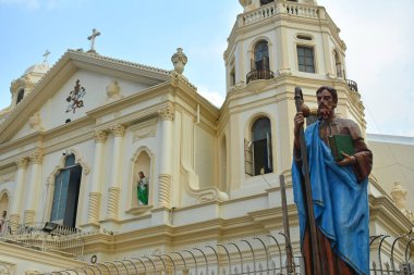 MANILA, PH - OCT. 5: Minor Basilica of the Black Nazarene or also known as Quiapo church facade on October 5, 2019 in Manila, Philippines.