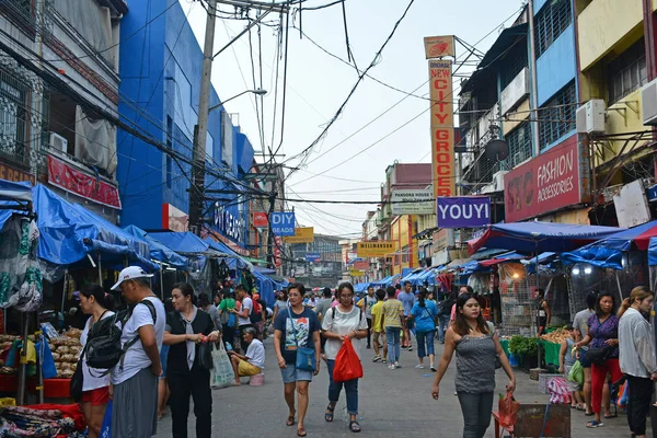 MANILA, PH - OCT. 5: Villalobos street on October 5, 2019 in Quiapo, Manila, Philippines.