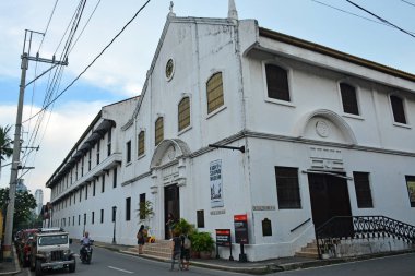 MANILA, PH - OCT. 5: Bagumbayan light and sound museum facade at Intramuros walled city on October 5, 2019 in Manila, Philippines. 