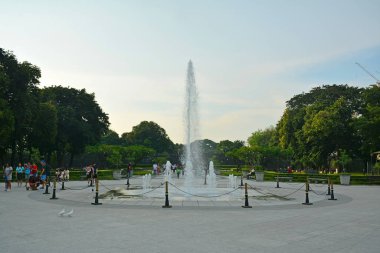 MANILA, PH - OCT. 5: Plaza Moriones water fountain at Intramuros walled city on October 5, 2019 in Manila, Philippines. 