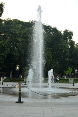 MANILA, PH - OCT. 5: Plaza Moriones water fountain at Intramuros walled city on October 5, 2019 in Manila, Philippines. 