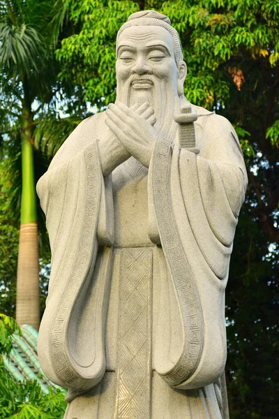Manila Dec Chinese Garden Confucius Statue Rizal Park December 2016 — ストック写真
