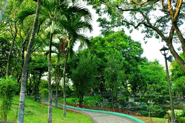 Manila Dec Chemin Jardin Chinois Intérieur Parc Rizal Décembre 2016 — Photo