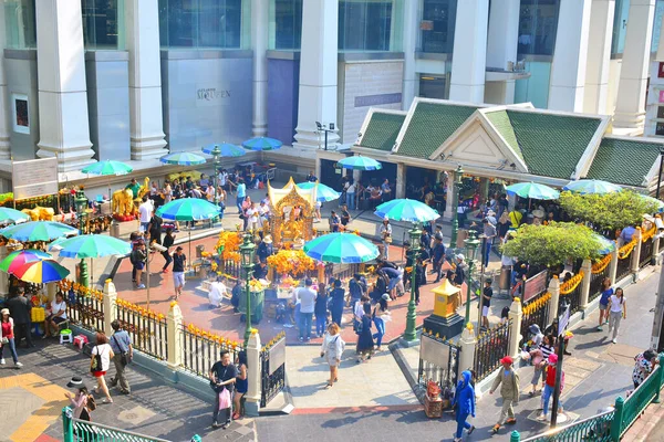 Bangkok Aralık 2016 Bangkok Tayland Erawan Alışveriş Merkezi Pagoda Türbesi — Stok fotoğraf