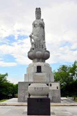 CAVITE, PH - DEC. 3: Japanese garden of peace Kan-non statue at Corregidor island on December 3, 2016 in Cavite, Philippines. Corregidor is an island located at the entrance of Manila Bay.