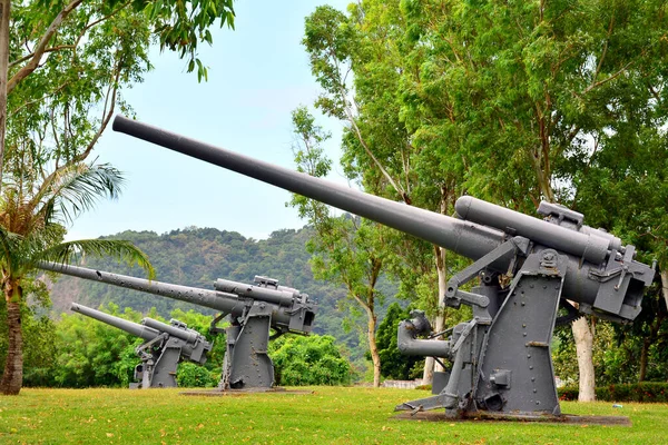 CAVITE, PH - DEC. 3: Japanese garden of peace anti aircraft display at Corregidor island on December 3, 2016 in Cavite, Philippines. Corregidor is an island located at the entrance of Manila Bay.