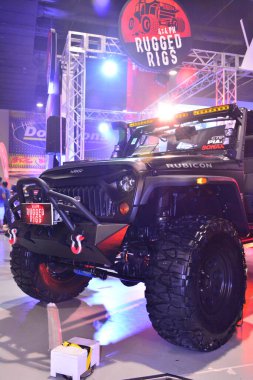 PASAY, PH - NOV. 6: Jeep Rubicon at Manila Auto Salon on November 6, 2016 in SMX Convention Center, Pasay, Philippines.