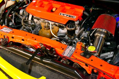 Pasay, Ph - 6 Kasım 2016 'da Manila Otomobil Salonu' nda Honda Civic motoru, Smx Kongre Merkezi, Pasay, Filipinler.