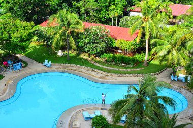 Cebu, Ph - 8 Ekim 2016 'da Cebu White Sands, Filipinler' de yüzme havuzu.