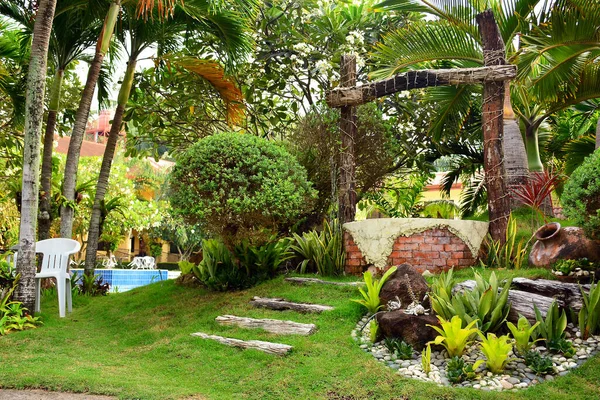 Negros Oriental Augusti Privat Residence Vip Resort Utomhus Trädgård Landskap — Stockfoto
