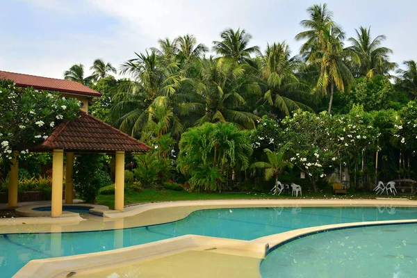 Negros Oriental 8月27日 2016年8月27日在菲律宾东部Negros Oriental的Dauin 私人住宅Vip Resort游泳池 私人住宅Vip度假村位于15公里处 来自Dumaguete市 — 图库照片