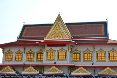 Bangkok, Th-12 Aralık 2016: Antik Budist Müzesi cephesi 12 Aralık 2016 'da Bangkok, Tayland.