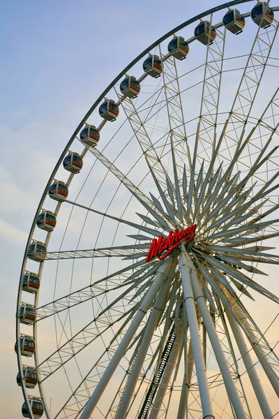 Μπανγκόκ Δεκ Βόλτα Ρόδα Mekhong Ferris Στο Asiatique Riverfront Στις — Φωτογραφία Αρχείου