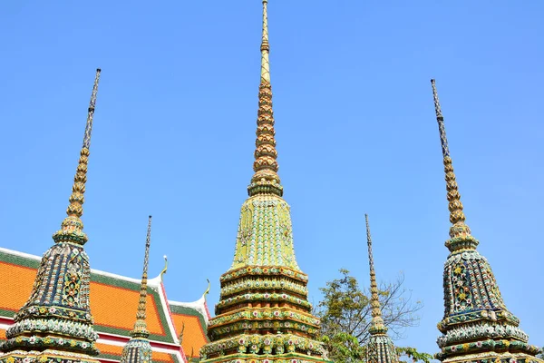 Bangkok Dec Wat Pho Spire Грудня 2016 Року Бангкоку Таїланд — стокове фото