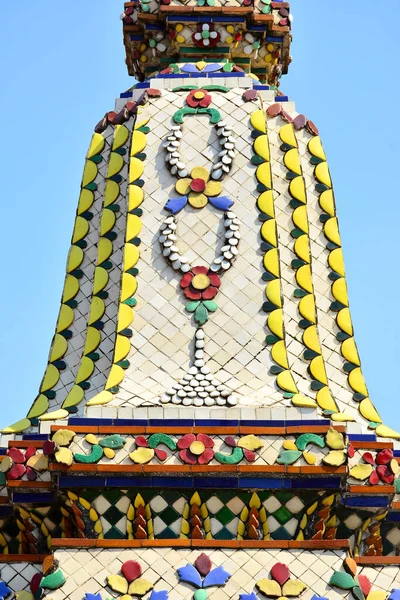 Bangkok December Wat Pho Spire Art Details December 2016 Bangkok — Stockfoto