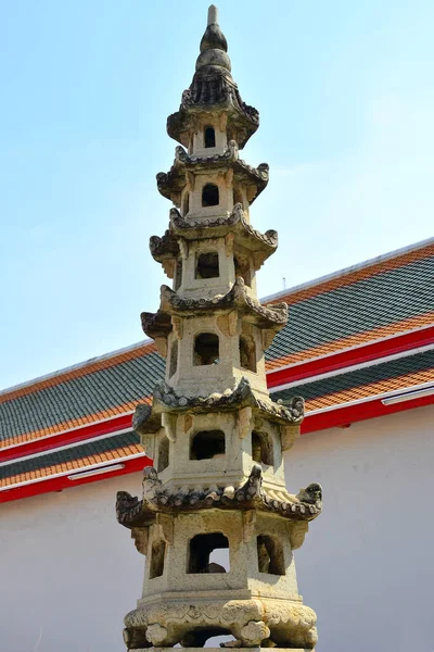 Bangkok December Wat Pho Stenen Toren December 2016 Bangkok Thailand — Stockfoto