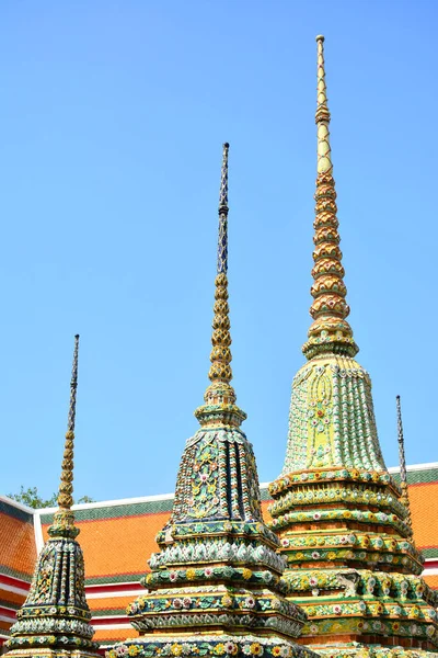 Bangkok Dec Wat Pho Spire Dezembro 2016 Bangkok Tailândia Wat — Fotografia de Stock