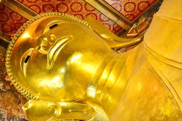 Bangkok Dic Buda Reclinado Wat Pho Diciembre 2016 Bangkok Tailandia —  Fotos de Stock