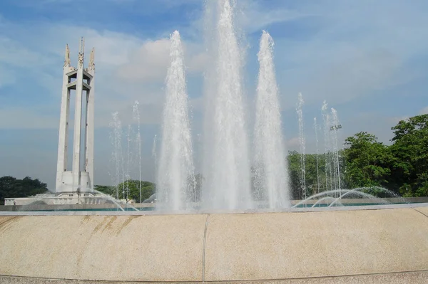 Quezon City Oct Quezon Memorial Circle Santuario Fontana Ottobre 2015 — Foto Stock