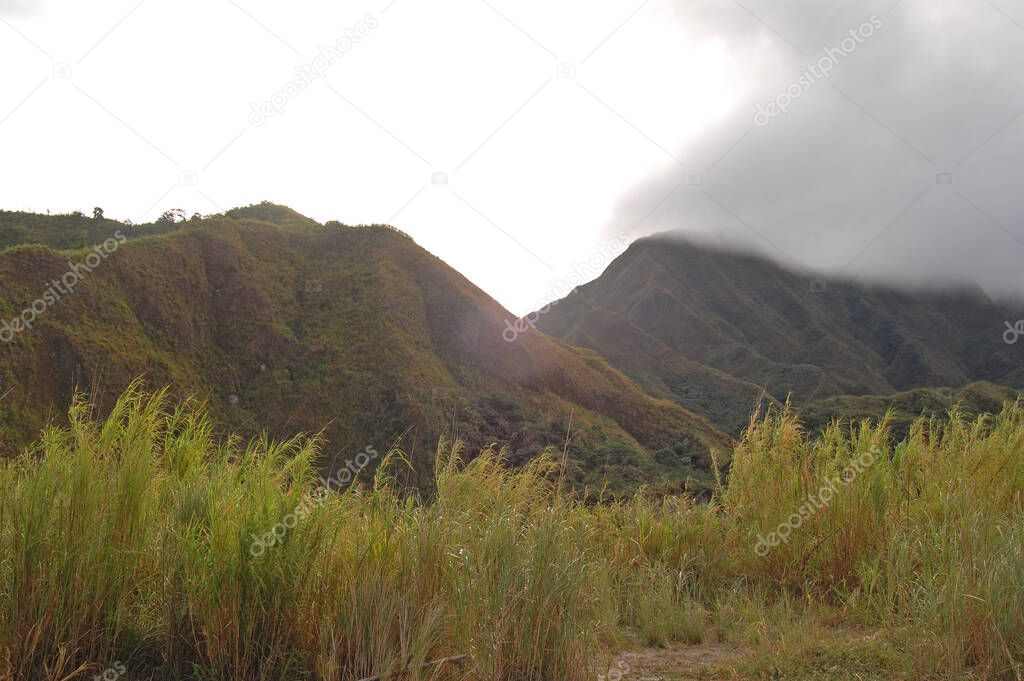 Mountains leading to Lake Pinatubo in Zambales, Philippines