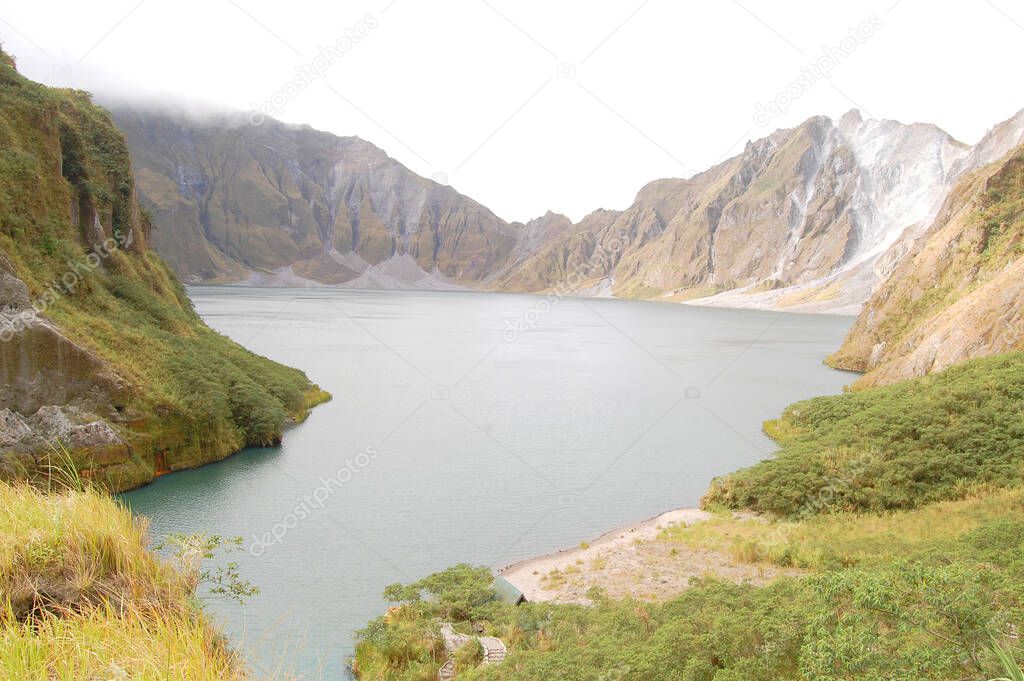 Crater lake Pinatubo in Zambales, Philippines.