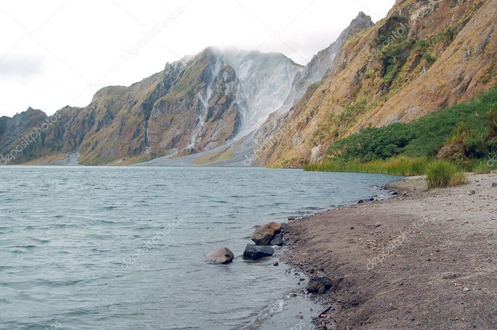 Crater lake Pinatubo in Zambales, Philippines.