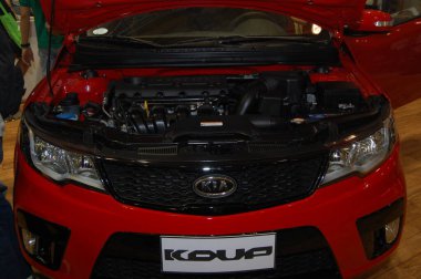 PAsay, PH - 19 AUG: Kia Koup Forte, 19 Ağustos 2010 'da Filipin Uluslararası Otomobil Fuarı' nda Dünya Ticaret Merkezi Manila, Pasay, Phillippines 'te gerçekleşti..
