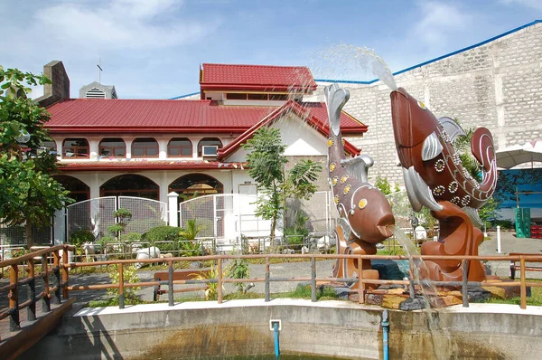 Bulacan Ptu Cherubin Gardens Lagoa Peixes Outubro 2015 Meycauayan Bulacan — Fotografia de Stock