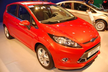 Pasay, PH-APR. 1: Ford fiesta 8. Manila Uluslararası Otomobil Fuarı 'nda 1 Nisan 2012 tarihinde Dünya Ticaret Merkezi Metro Manila, Pasay, Filipinler.