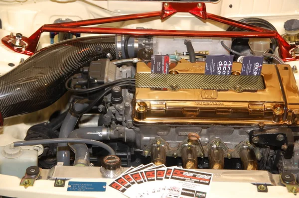 Μανταλούγιονγκ Αρρ Honda Integra Κινητήρα Στο Trans Sport Show Στις — Φωτογραφία Αρχείου
