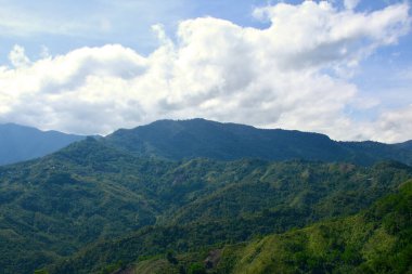 Sabah, Malezya 'daki Kinabalu Dağı manzara görüntüsü