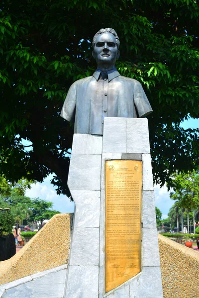 Manila Juillet Statue Président Diosdado Macapagal Sur Buste Tête Juillet — Photo