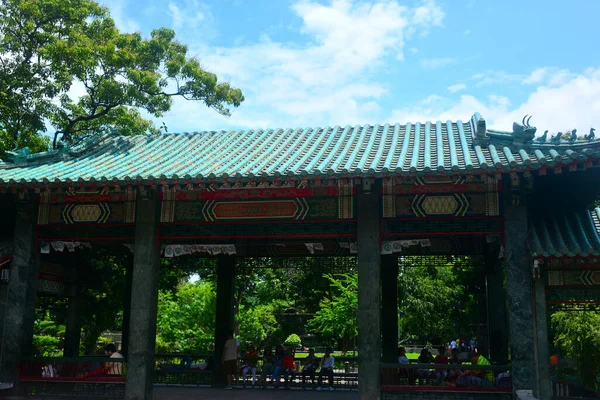 Manila Juillet Conception Pavillon Dans Jardin Chinois Intérieur Parc Rizal — Photo