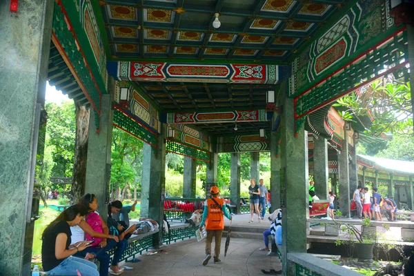 Manila Juli Paviljoen Ontwerp Chinese Tuin Rizal Park Juli 2016 — Stockfoto