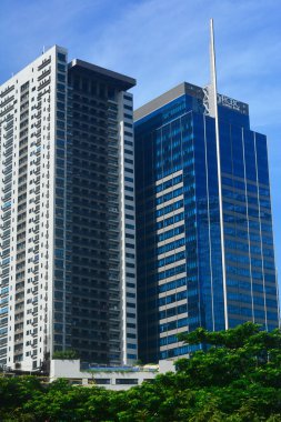 1 Ekim 2016 'da Bonifacio Global City, Taguig, Filipinler' de RCBC ön cephesi. RCBC 1960 yılında ticari ve yatırım bankacılığı için bir kalkınma bankası olarak kuruldu..