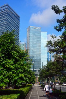 1 Ekim 2016 'da Bonifacio Global City, Taguig, Filipinler' de Ascott cephesi. Ascott Şirketi dünyanın en büyük uluslararası hizmet veren rezidans işletmecisidir.