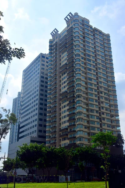 Taguig Oct Skyscraper Gebouw Gevel Oktober 2016 Bonifacio Global City — Stockfoto