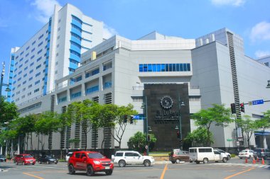 TAGUIG, PH-OCT 1: 1 Ekim 2016 'da Bonifacio Global City, Taguig, Filipinler' de St. Luke cephesi. St. Luke 's Global City ülkedeki en gelişmiş tıbbi ekipmanlardan birine sahip..