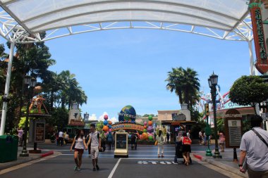 SENTOSA, SG-OCT. 19: Universal Stüdyoları Singapur 'daki Paskalya yumurtası adası 19 Ekim 2016, Sentosa, Singapur.