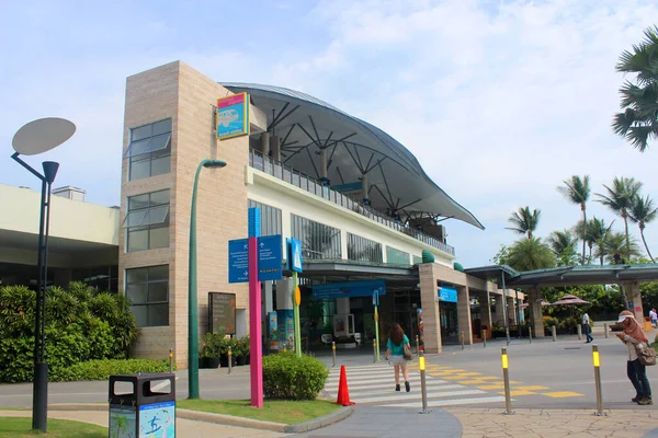 Sentosa Feb Sentosa Express Beach Station Facade Лютого 2017 Року — стокове фото