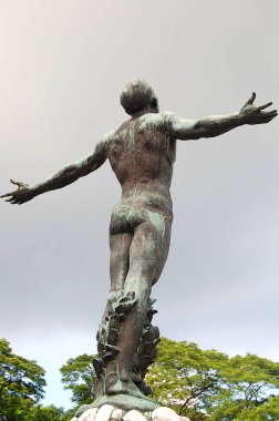 QUEZON CITY, PH-OCT. 8: Oblation Heykeli 8 Ekim 2015 Diliman, Quezon City, Filipinler.
