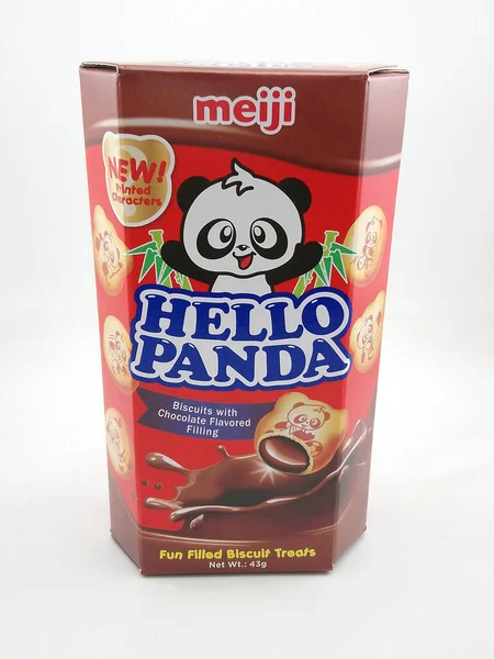 Μανίλα Αρρ Meiji Hello Panda Μπισκότα Γεύση Σοκολάτας Στις Απριλίου — Φωτογραφία Αρχείου