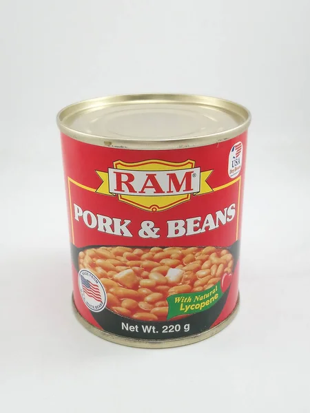 马尼拉 Rpa Ram Pork Beans Can April 2020 Manila Philippines — 图库照片