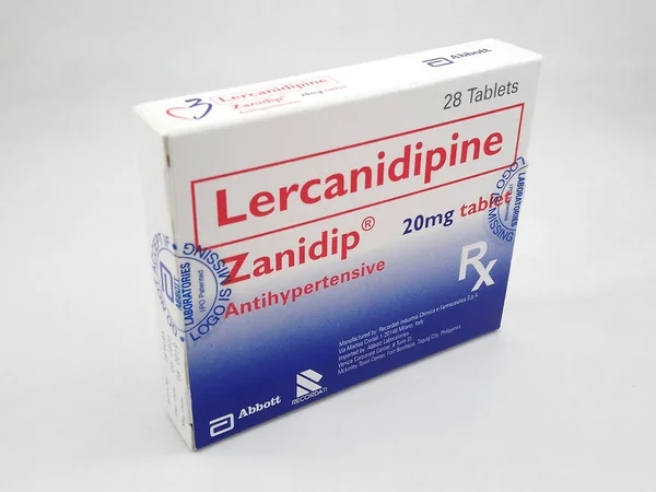 Manila Abr Comprimido Antihipertensivo Lercanidipine Zanidip Abril 2020 Manila Filipinas — Foto de Stock