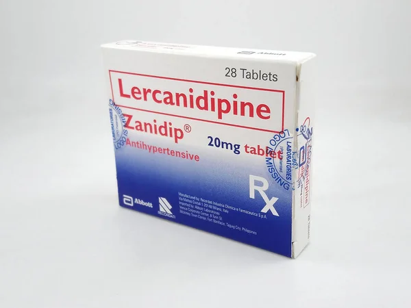 Manila Abr Comprimido Antihipertensivo Lercanidipine Zanidip Abril 2020 Manila Filipinas — Foto de Stock