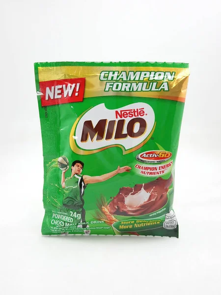 Manila Apr Nisan 2020 Filipinler Manila Milo Çikolatalı Içecek Pudrası — Stok fotoğraf