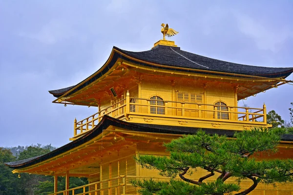 Kyoto Apr Kinkakuji Gyllene Tempelfasad Den April 2017 Kyoto Japan — Stockfoto