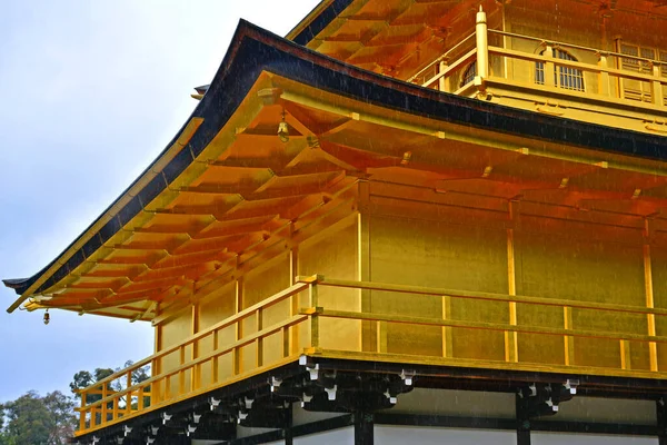 Kyoto Abr Fachada Del Templo Dorado Kinkakuji Abril 2017 Kyoto — Foto de Stock