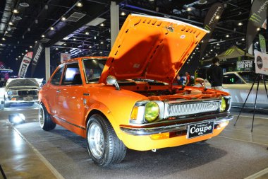Pasay, PH - 28 Temmuz: Toyota corolla coupe at Bumper to Bumper Prime car show 28 Temmuz 2019, Pasay, Filipinler. Bumper to Bumper, pazar sonrası arabaların yer aldığı bir araba fuarı..